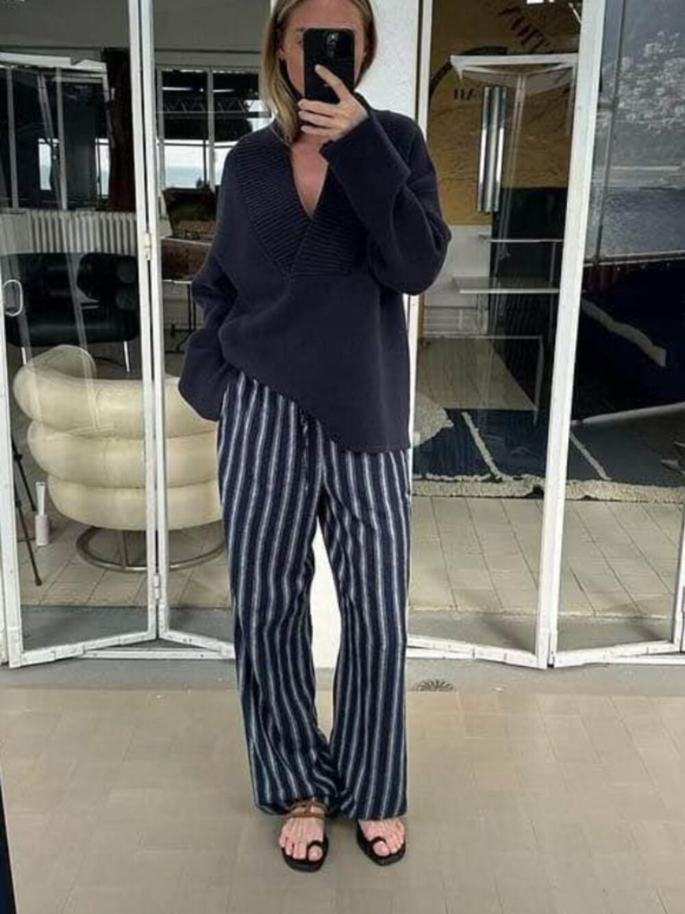Linen Striped Pants